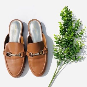 Nine West Cognac Mules